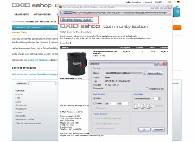 Bestellbesttigung drucken fr Oxid PE  Icon Nr 3